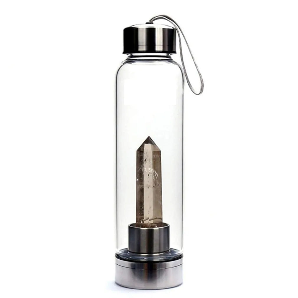 Botellas de elixir de cristal para Agua con Cuarzos